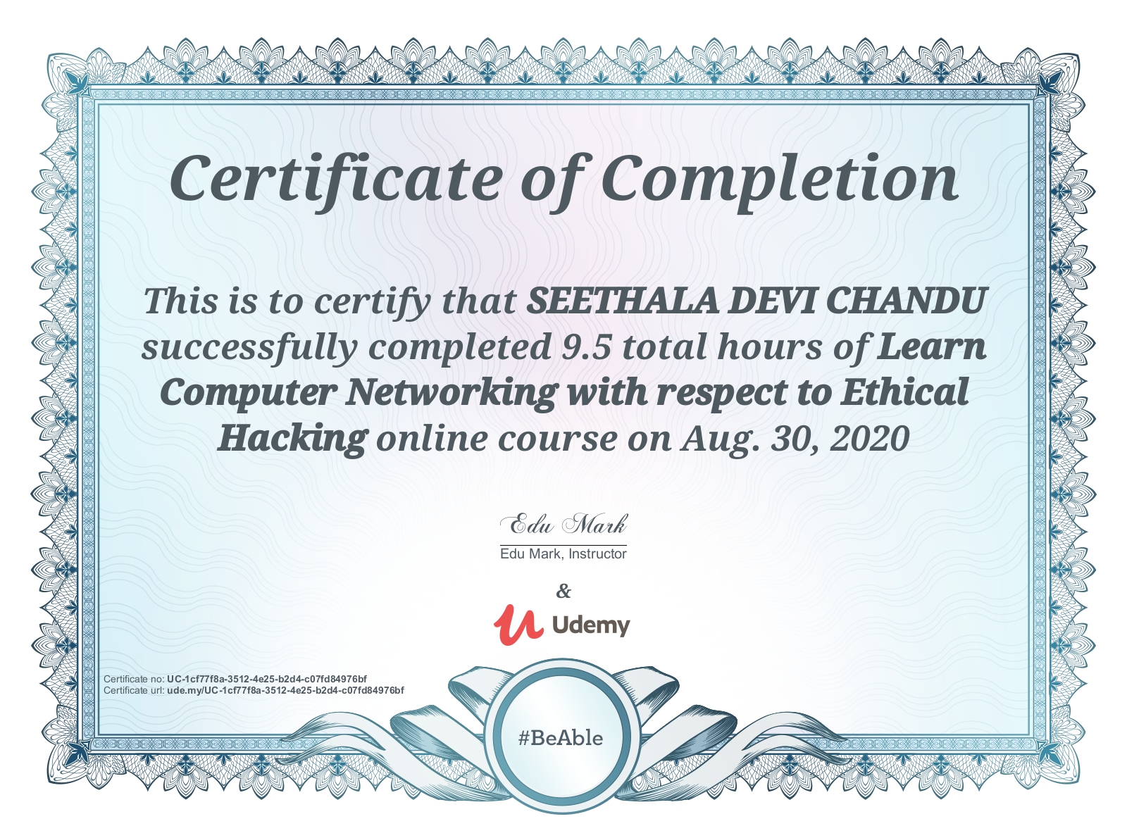 Networking Certificate